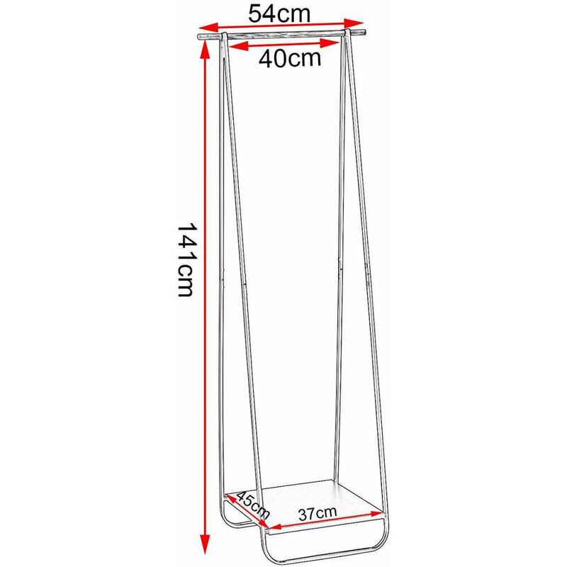Support portant robuste avec étagères à 2 niveaux