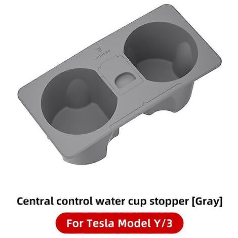 Support porte-gobelet pour Tesla Model 3 et Model Y  cendrier pour Tesla Model 3 (2023) et Model Y  accessoires de commande centrale - Gris