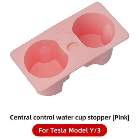 Support porte-gobelet pour Tesla Model 3 et Model Y  cendrier pour Tesla Model 3 (2023) et Model Y  accessoires de commande centrale - Rose