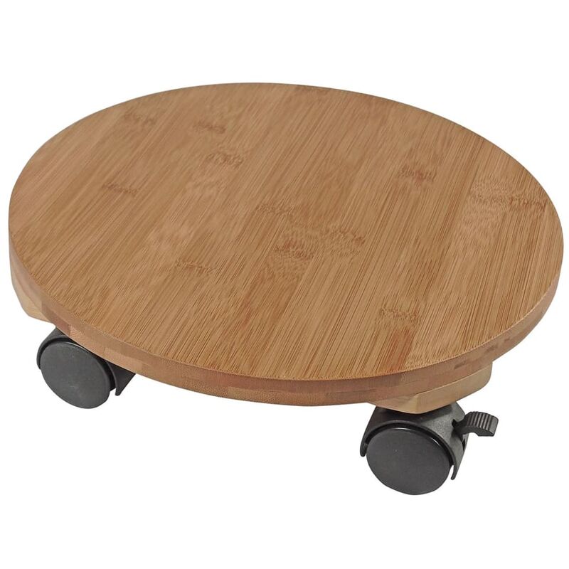 Nature - Chariot à plantes rond Ø30 cm marron bpc