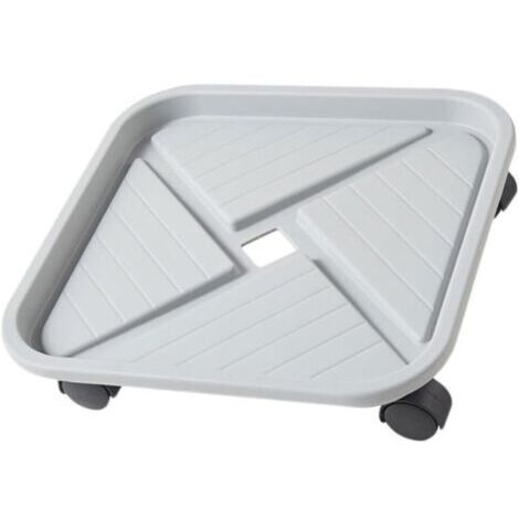Support Pot de Fleurs Carré avec roulettes Pivotantes Plateau Plastique Épais Antidérapant pour Plantes Intérieur et Extérieur Chariot Mobile Résistant pour Jardinières Lourdes