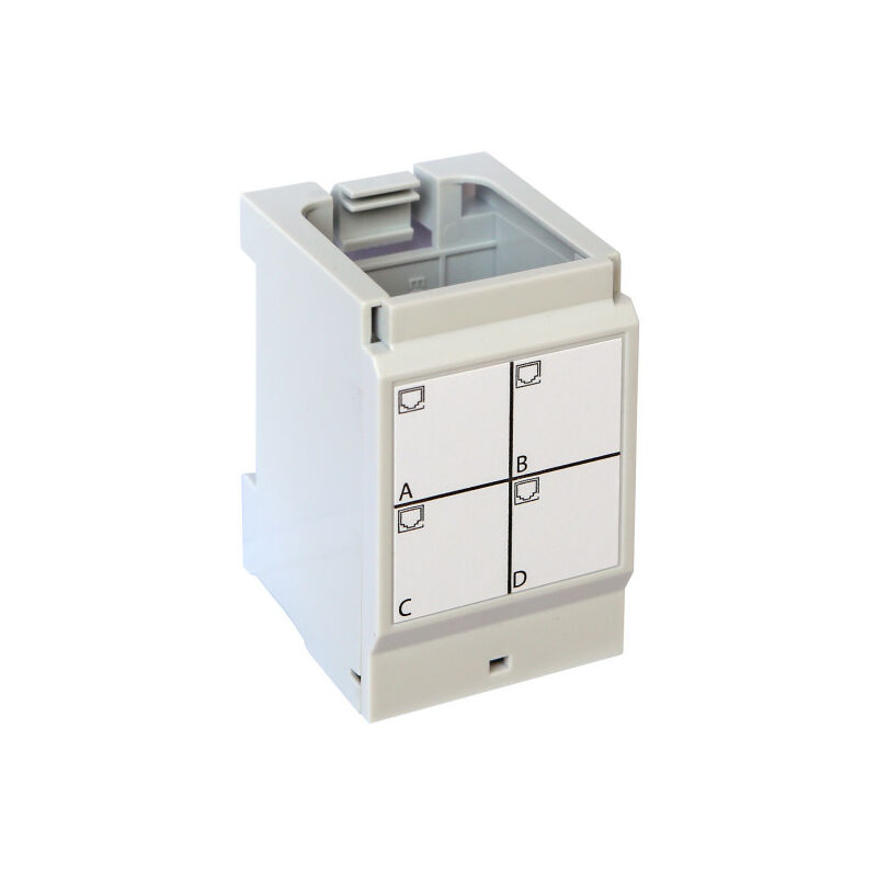 Support pour 4 connecteurs RJ45 ftp et stp coffret de communication (413180)