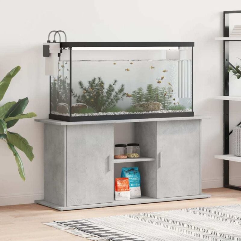 Vidaxl - Support pour aquarium gris béton 121x41x58 cm bois d'ingénierie