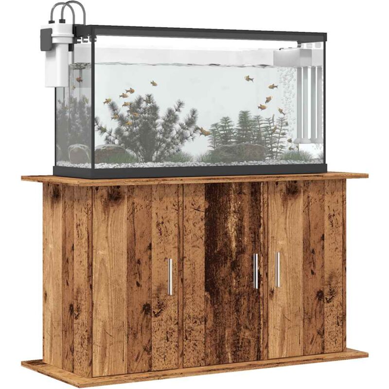 vidaXL Support pour aquarium vieux bois 101x41x58 cm bois d'ingénierie