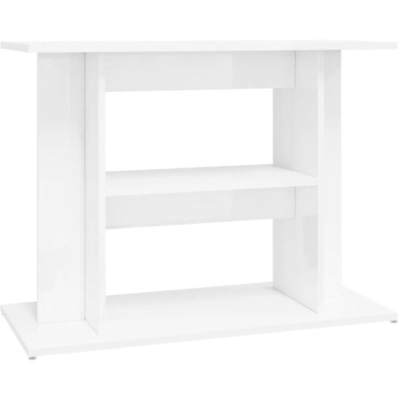 Vidaxl - Support d'aquarium blanc brillant 80x35x60 cm bois d'ingénierie