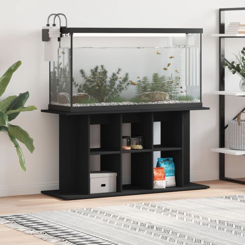 Support pour aquarium noir 120x40x60 cm bois d'ingénierie Vidaxl