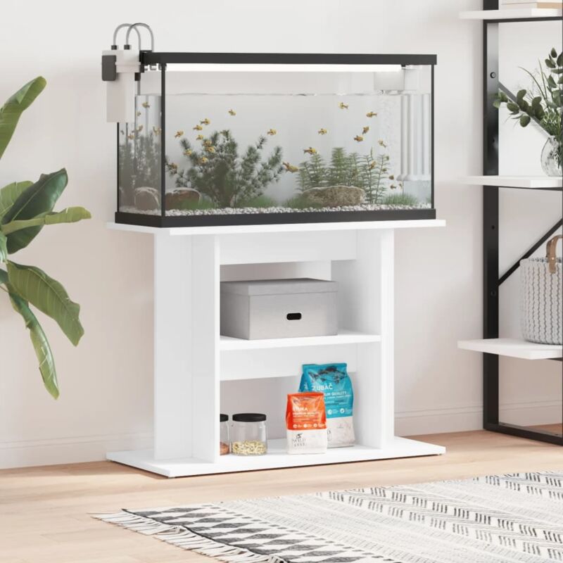 Vidaxl - Supporto Per Acquario 80x35x60 Cm In Legno Multistrato Bianco
