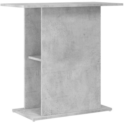 Support pour aquarium  Meuble pour Aquarium gris béton 75x36x72,5cm bois d'ingénierie CFW17146