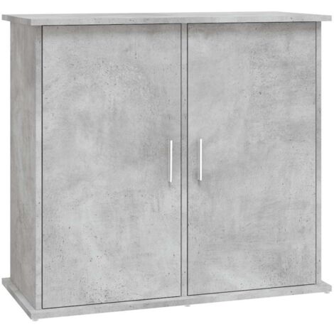 Support pour aquarium  Meuble pour Aquarium gris béton 81x36x73 cm bois d'ingénierie CFW18497