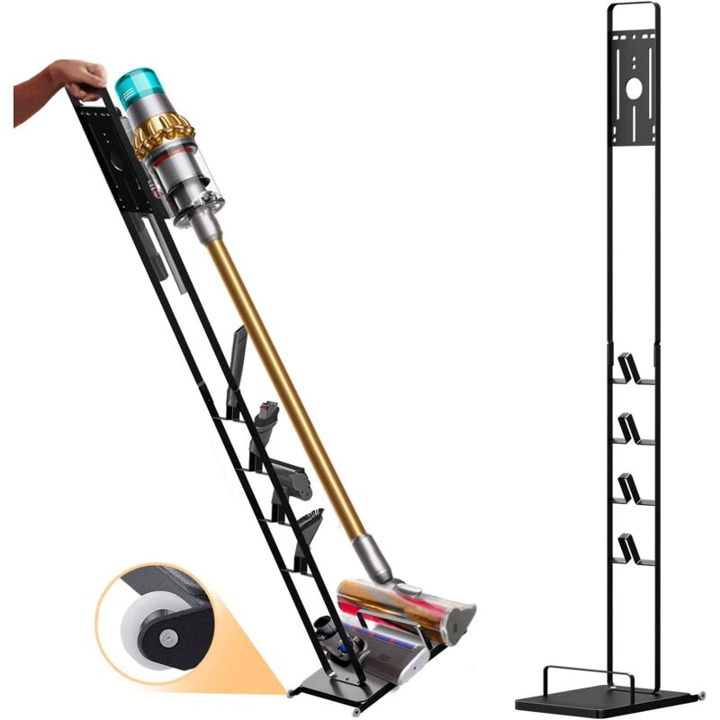 Oly Magic - Support pour Aspirateur Dyson V15 V12 V11 V10 V8 V7 V6 avec Roues, Support de Rangement en Métal pour Dyson, Support pour Aspirateur,