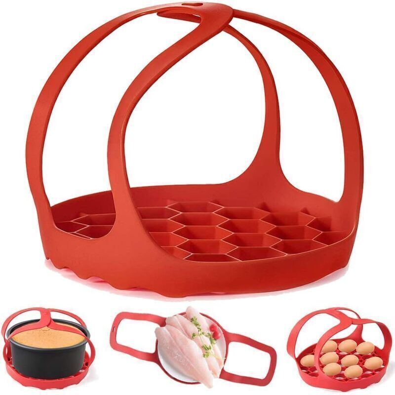 Support pour autocuiseur, plaque de cuisson en silicone, pot instantané/multifonction, anti-brûlure, support de levage pour ustensiles de cuisine,