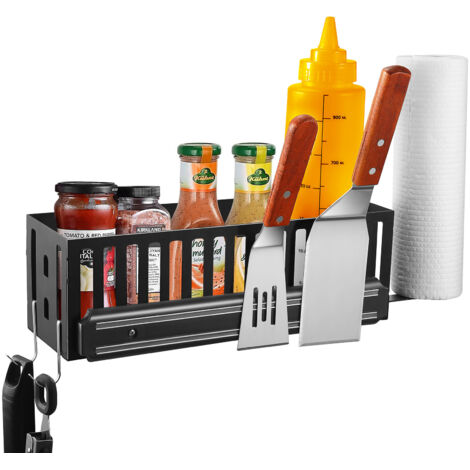 Support pour barbecue d'extérieur, porte-essuie-tout, support à épices, support latéral pour barbecue (Amazon)