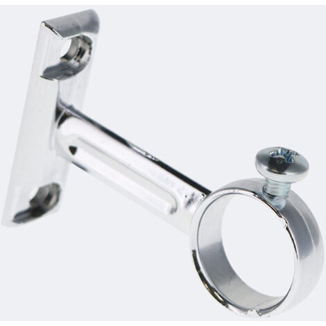Support pour Barre de penderie en Acier Chromé Ø20mm de 5,4cm - Boulet