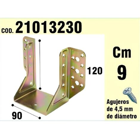 Support pour bois à ailes extérieures bichromaté 90 mm