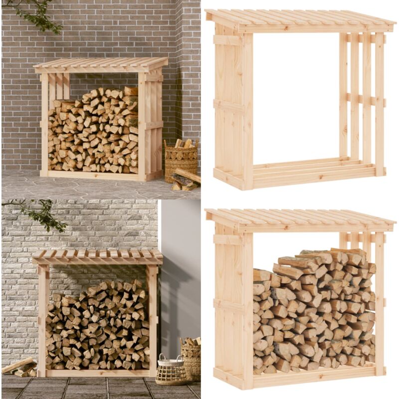 Vidaxl - Support pour bois de chauffage 108x64,5x109 cm Bois de pin - support de bois de chauffage - supports de bois de chauffage - Home & Living