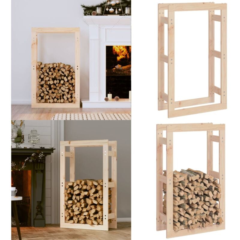 Support pour bois de chauffage 60x25x100 cm Bois de pin massif - support de bois de chauffage - supports de bois de chauffage - Home & Living