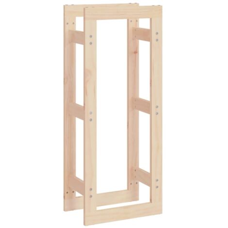 Support pour bois de chauffage Abri de stockage Porte bûches et range bûches 41x25x100 cm Bois de pin massif 57666
