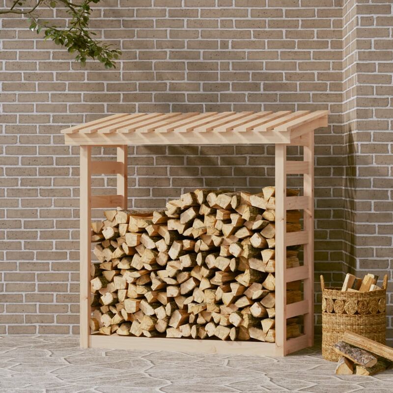 Support pour bois de chauffage 108x64,5x110 cm Bois de pin - Vidaxl