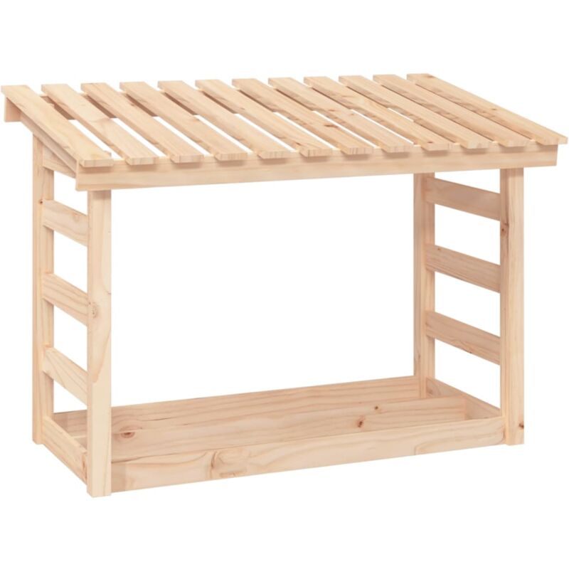 vidaXL Support pour bois de chauffage 108x64,5x78 cm Bois de pin