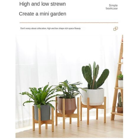 Support pour bonsaï, pot de fleurs en bois, support pour plantes en bois, L--