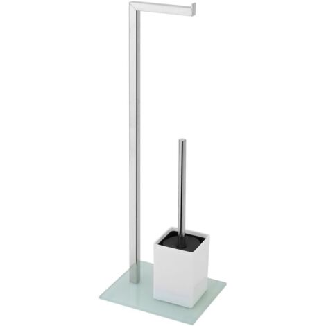 Support pour brosse WC et porte-rouleau WC