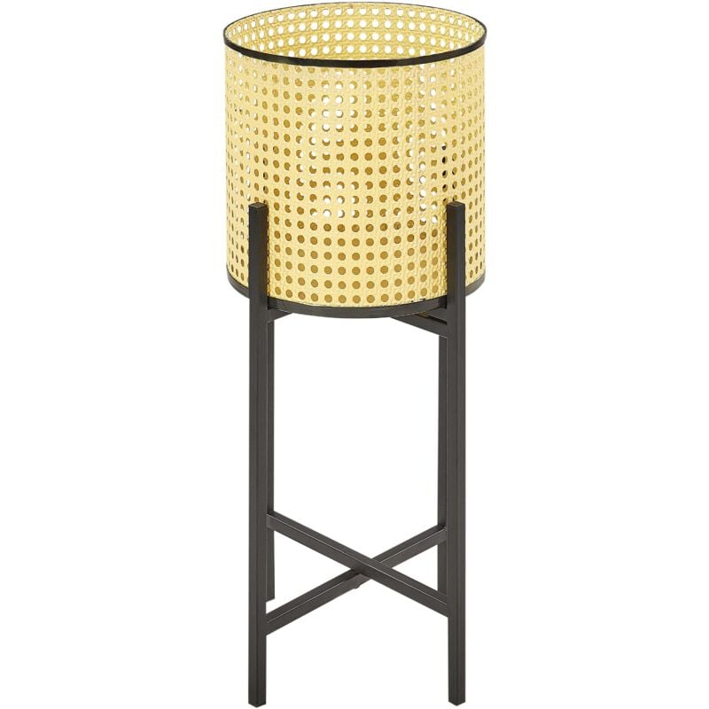 Support pour Cache-pot d'Intérieur Rond 25 x 25 x 60 cm en Métal Beige Fallopia