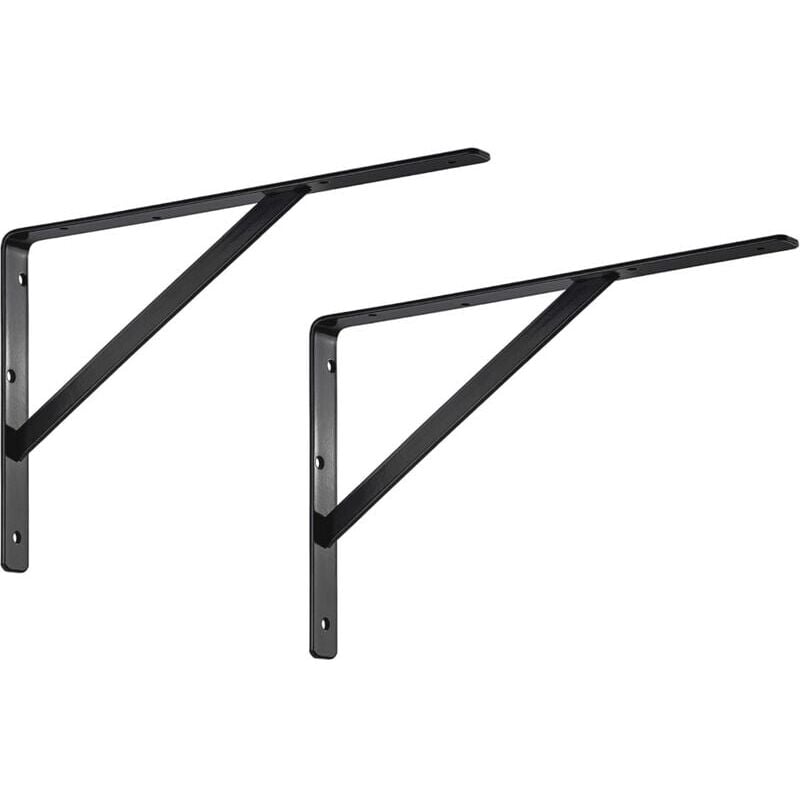 SNQ - Support pour charges lourdes 2 pièces - support mural Athéna Profondeur 300 mm Porte-bébé noir Capacité de charge 300 kg Support