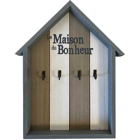 Support pour clefs en bois - Maison du Bonheur