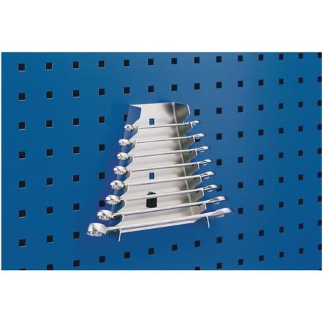 Support pour clés à molette H180xL70/145xP40mm 8 emplacements verticaux pour plaques perforées