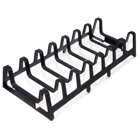 Support pour couvercles et assiettes, noir, 30 x 14 x 6 cm