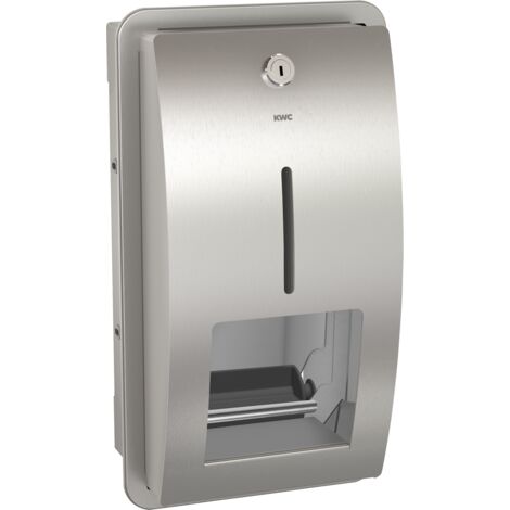 Support pour double rouleaux KWC AR WC, STRATOS, finition Edst., UP, 183x331x142 mm, système à broches