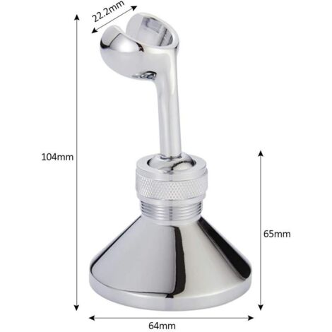 Support pour douchette à main, support de pommeau de douche multidirectionnel en cuivre, support mural chromé réglable pour pommeau de douche.
