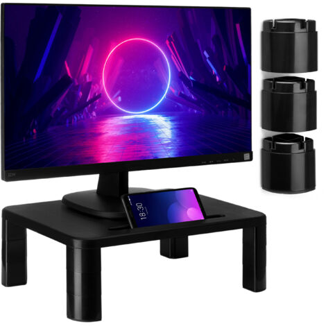 Support pour écran d'ordinateur portable à 3 niveaux, noir
