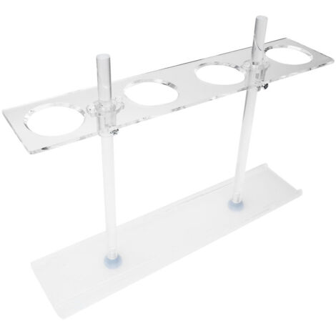 Support pour entonnoir en plexiglas, réglable en hauteur avec 4 trous, accessoire de laboratoire durable.