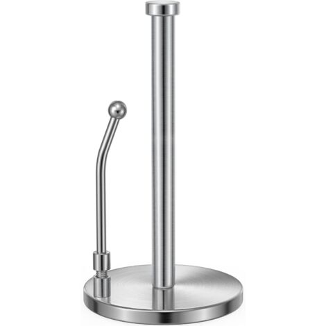 Support Pour Essuie-Tout - Base Poids Lourd Antidérapante - Bras À Ressort Pour Découpe Facile - Acier Inoxydable - Pour Cuisine Comptoir Table - 1 Pièce