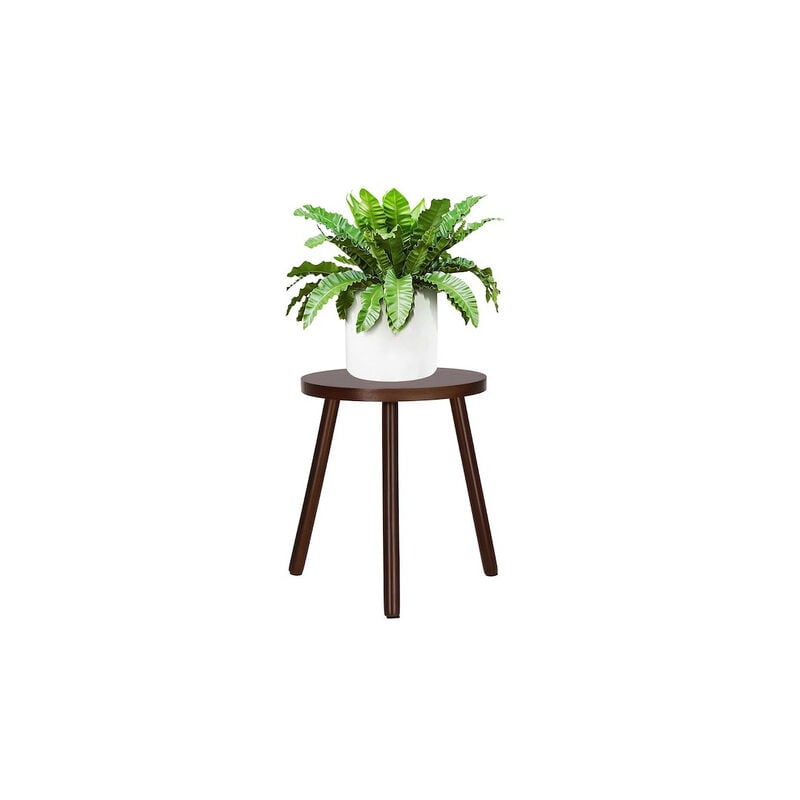 Springos - Support pour fleurs en bois brun foncé, 35 cm.