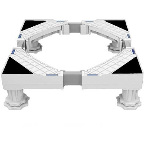Support pour lave-linge, sèche-linge et réfrigérateur, longueur réglable, charge maximale 300 kg, anti-vibrations