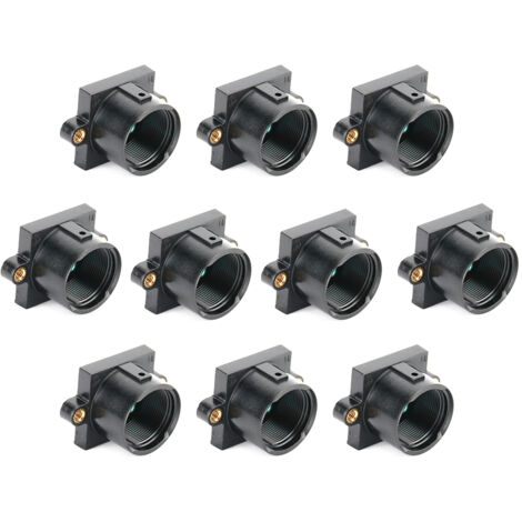 Support pour Lentille de Caméra M12x0.5 ABS Noir 10 Pièces