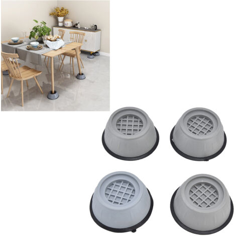 Support pour Machine à Laver - 4 Cales Anti-Vibration Anti-Slip Réducteur de Bruit pour Réfrigérateur et Sécheuse - Diamètre 9cm - Matériau ABS - Pour Table et Base