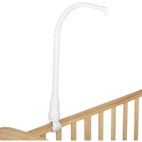 Support Pour Mobile De Lit Bébé Bras Suspendu Fixation Universelle Pour Jouets Sans Doudou Ni Clochettes Coloris Blanc