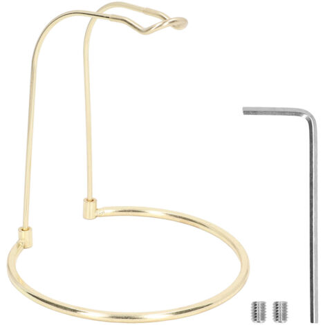 Support pour moulinet spinning en acier inoxydable, type court, cadre supérieur en forme de U, base ronde, léger et détachable, support pour matériel de pêche, couleur or