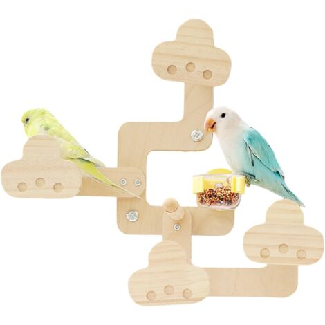 Support pour oiseaux pour l'intérieur - Jouet en bois avec