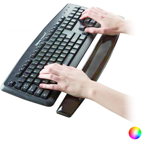 Support pour ordinateur Fellowes Repose-poignets pour clavier gel crystal - Noir