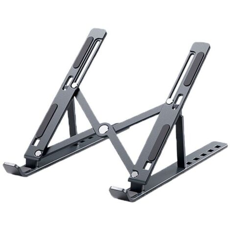 Support pour ordinateur portable gris 18 pouces 18 x 25,5 x 15 cm 1 support réglable pour ordinateur portable pliable en alliage d'aluminium léger