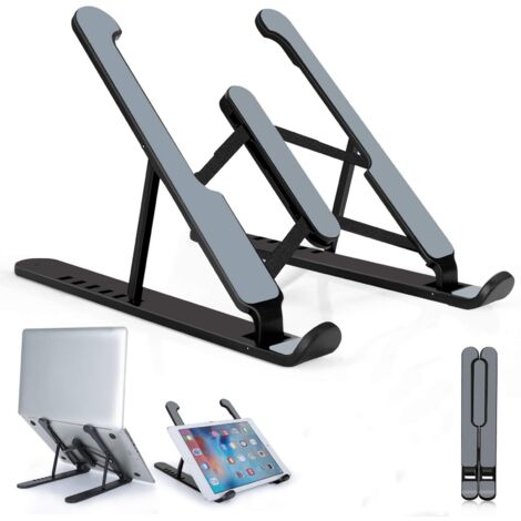 Support pour ordinateur portable, support réglable pour ordinateur portable, support élévateur pour ordinateur de bureau (blanc)