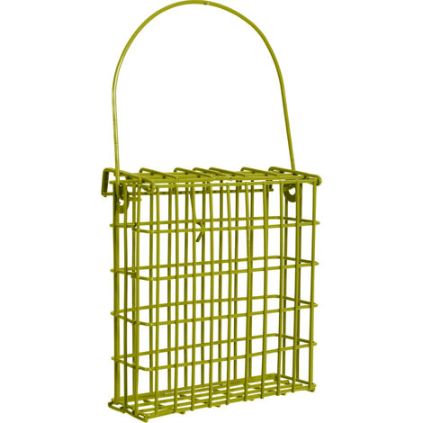 Support pour pain de graisse en métal vert pour oiseaux - animallparadise
