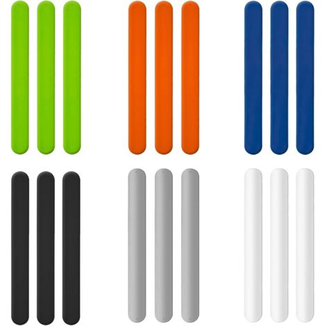 Support Pour Papier Cadeau - Bande En Silicone Et Métal - Pour Rangement Papier Cadeau Câbles Et Linges - Lot De 18 Pièces
