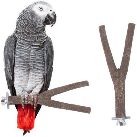 Support pour perroquet, poteau pour oiseaux, bâton en bois, accessoires pour cage à perruches