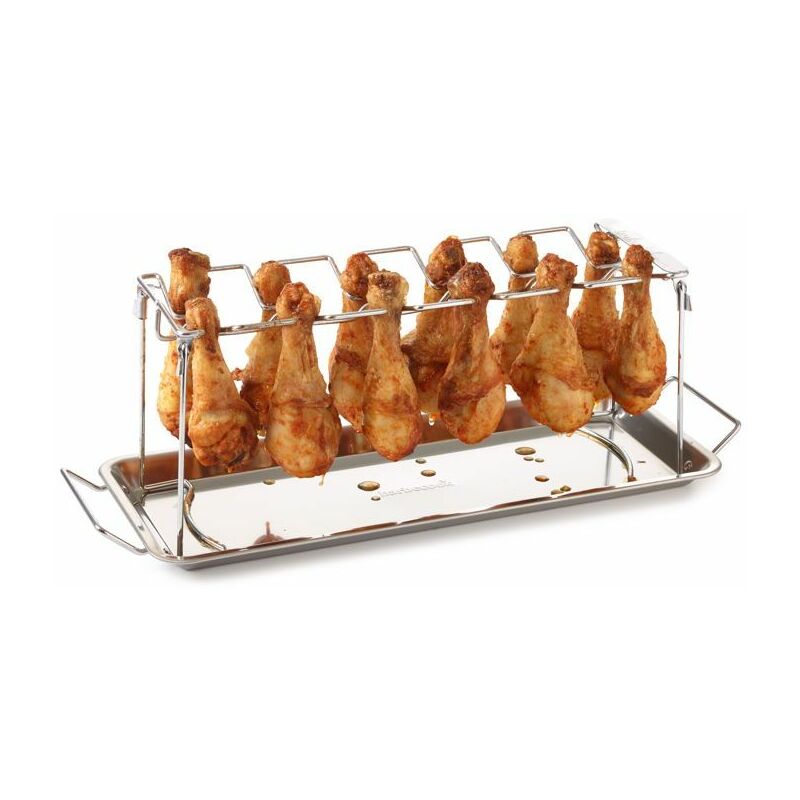 Barbecook - Support barbecue 12 ailes de poulet Argent