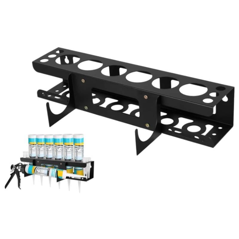 Support pour pistolet à calfeutrer avec base de nivellement - Organiseur pour fourgonnette et espace de travail - Support mural universel - 6 tubes